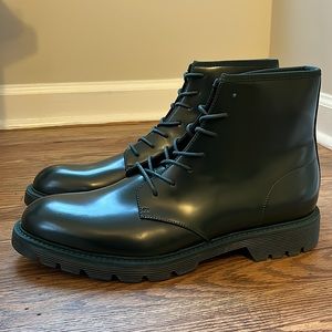 Calvin Klein Men's Fenton Box Leather Combat Boot